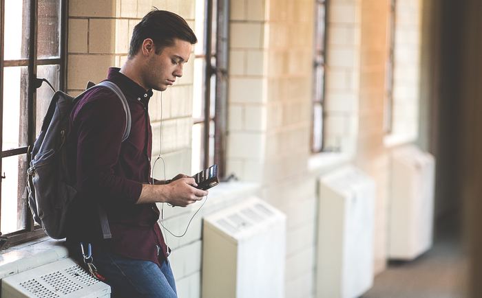 Man using a phone